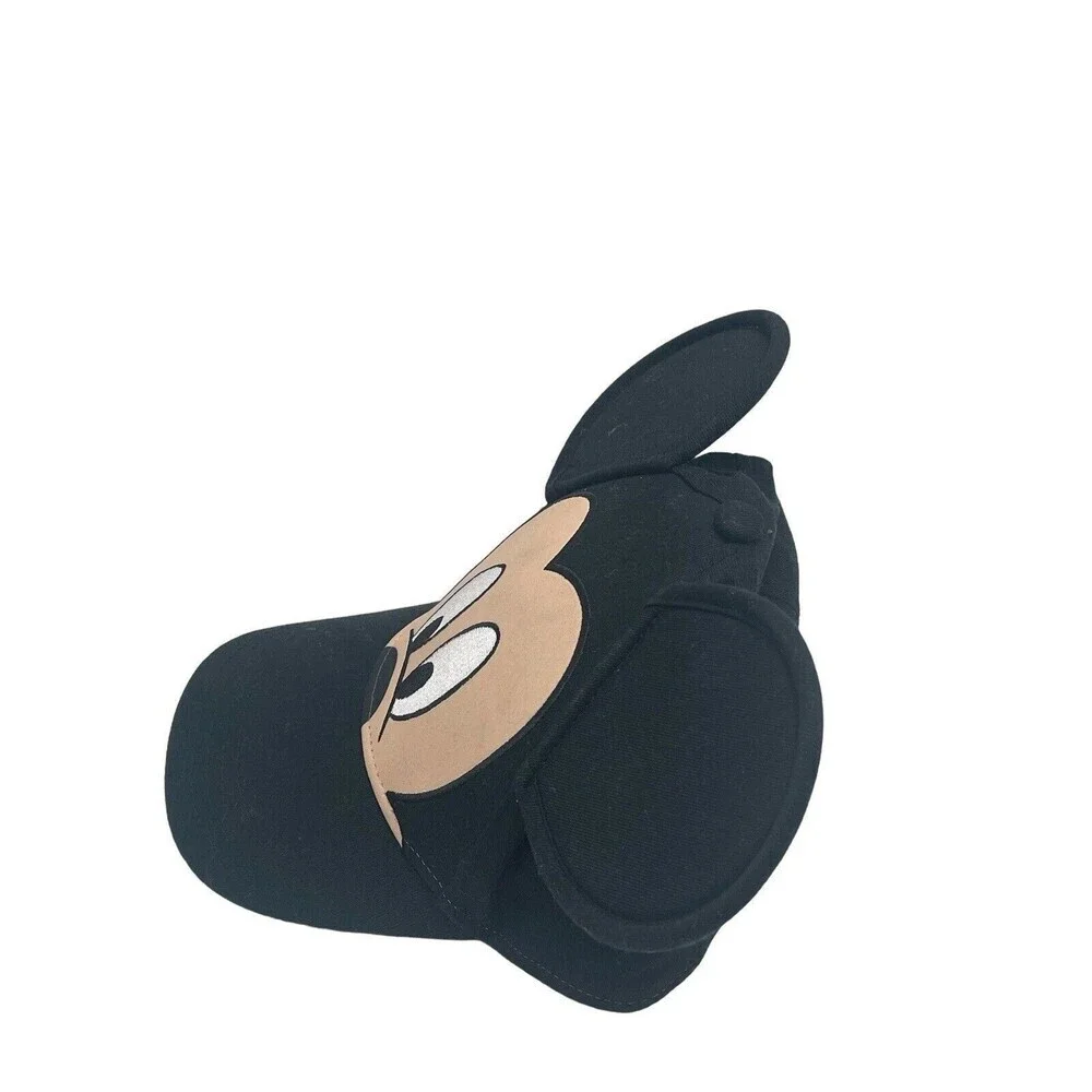 Mickey Mouse Face and Ears Youth Sized Adjustable Hat Black